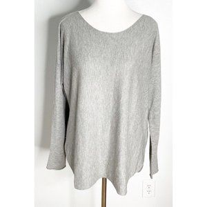 Vince Boat Neck Long Sleeve Wool Cashmere Pullover Gray Sweather Large